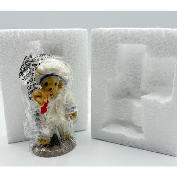 Cherished Teddies 'U.S.A., Hip Hip Hooray!' Bear Playing Trumpet 4045995 New - Picture 2 of 3